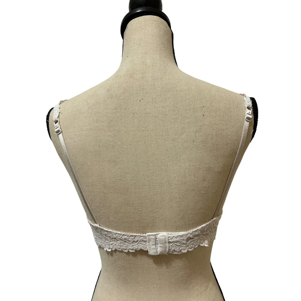 Ilusión 36C White Floral Lace Underwire Bra 7041 Coquette Bridal Lingerie